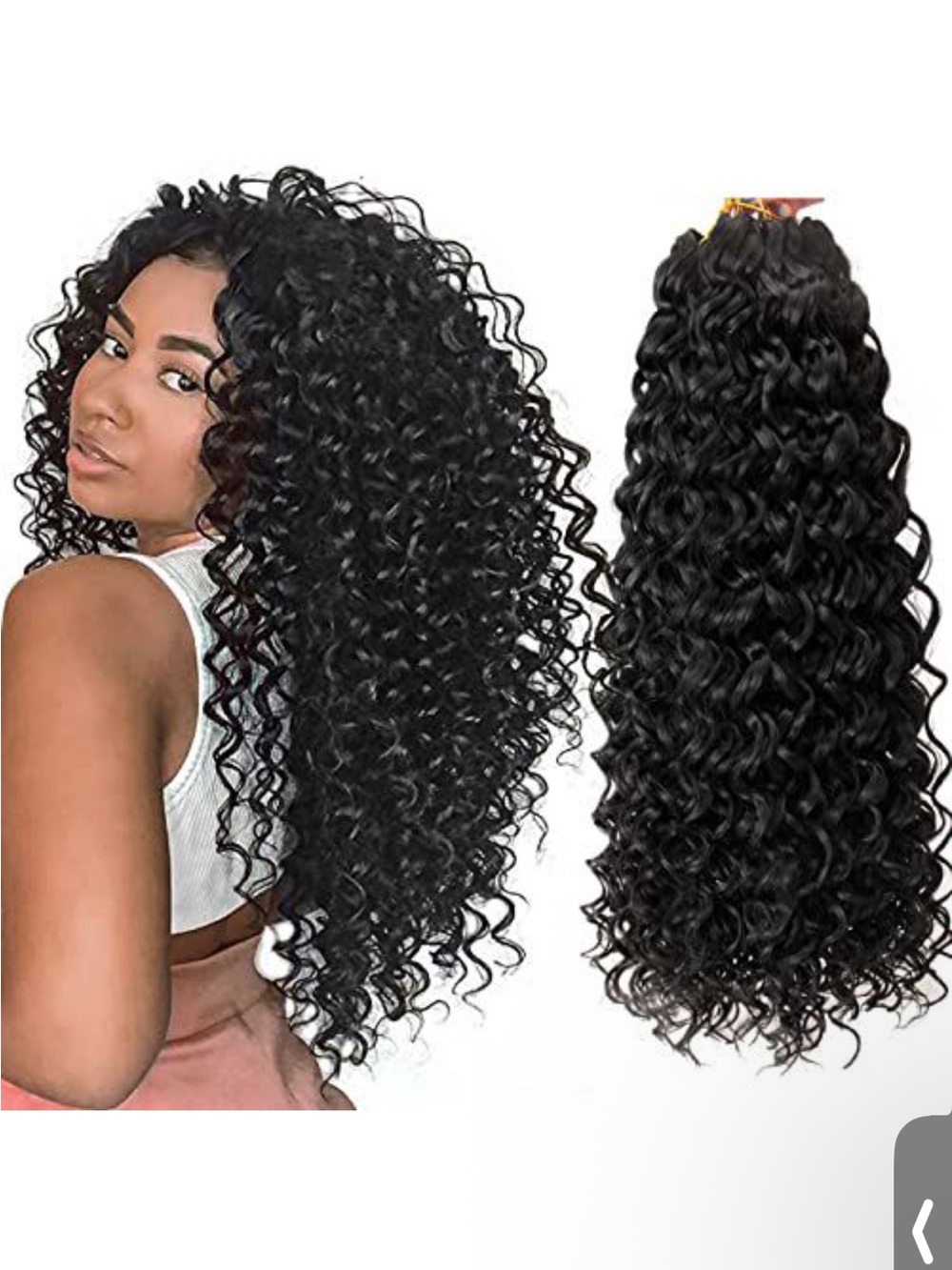 Black Deep Wave crochet braiding Hair Extensions - Unbranded